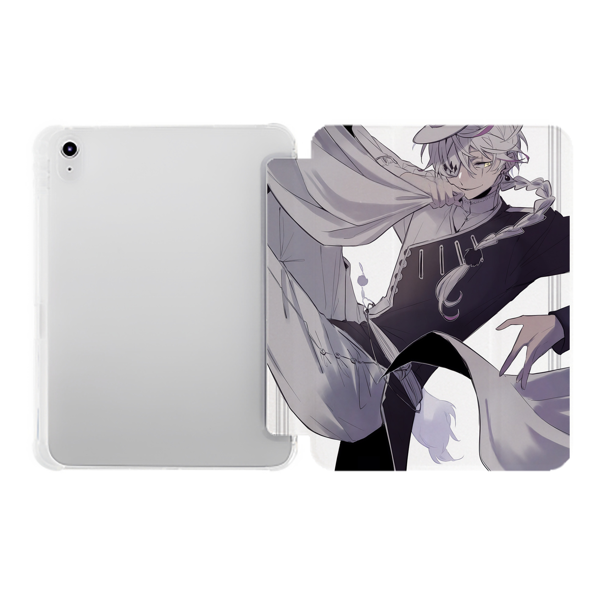 （画像用） 文豪ストレイドッグス Bungo Stray Dogs IPad ケース ペン収納付き 三つ折りスタンド PUレザー×シリコン 対応機種9.5/10.5/10.9インチ